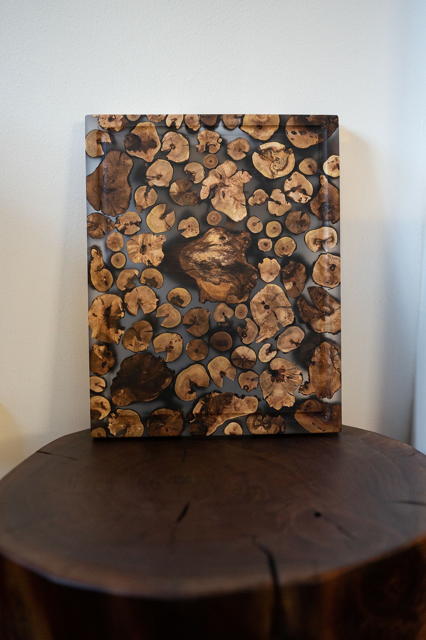 Schneidbrett / Präsentationsbrett aus Weinreben