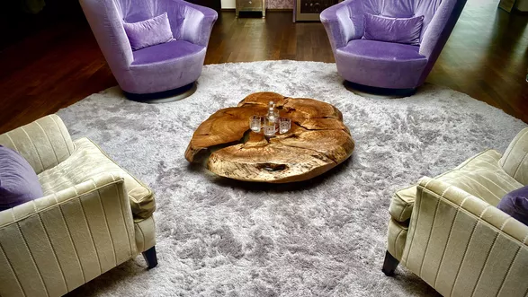 Couchtisch Ulme Naturholz | Durchmesser 120  Nr 34