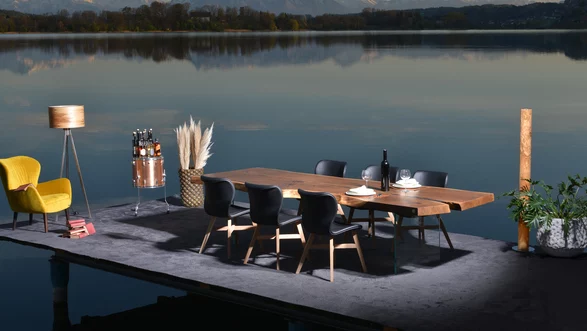 Esstisch Baumkante Eichentisch Designer Tisch