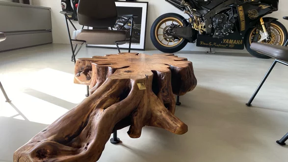 Couchtisch Epoxy Tisch Kirsche | Durchmesser 60  Nr. 32