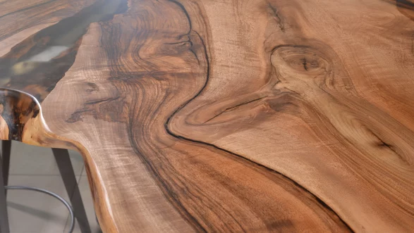 Stehtisch Nussbaum Designertisch