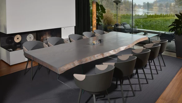 tronc d'arbre table de bureau table de bureau