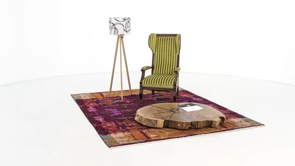 Couchtisch aus einem Baumstamm 360° Produkt Ansicht