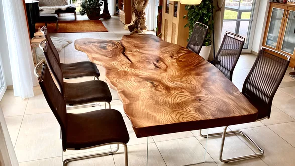 Epoxy Tisch Ulme als Esstisch | 280x120  Nr. 95