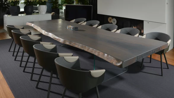 tronc d'arbre table de bureau table de bureau