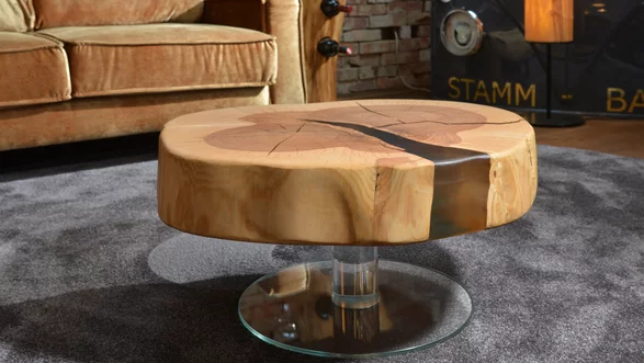Couchtisch Baumstamm Esche Stammdesign