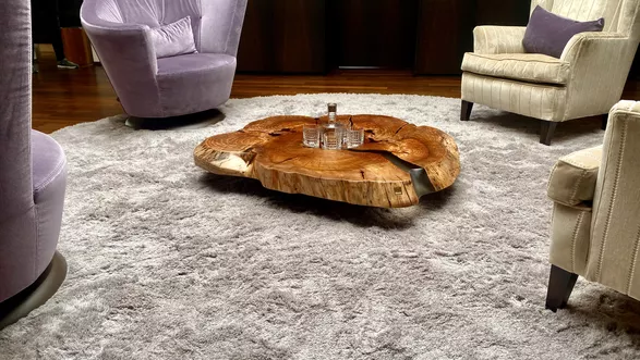 Couchtisch Ulme Naturholz | Durchmesser 120  Nr 34