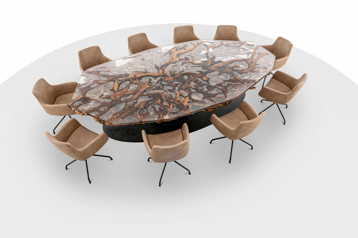 Wurzelstocktisch Stammdesign von Oben