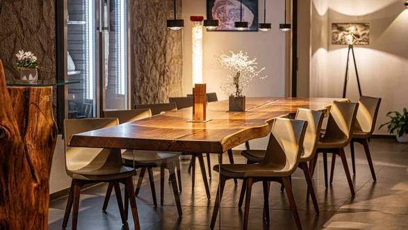 Epoxy Tisch Baumstammtisch Stammtisch