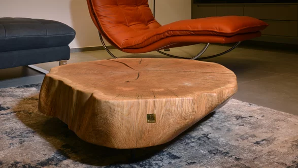 Baumstamm Couchtisch